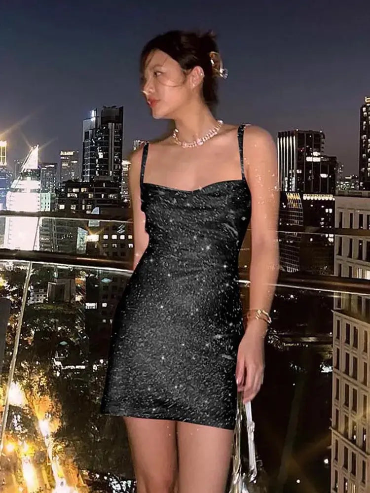 Women's Dresses Glitter Backless Strappy