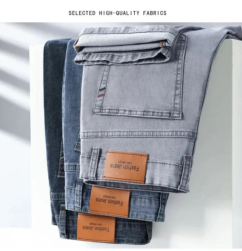 Men Grey Stretch Jeans