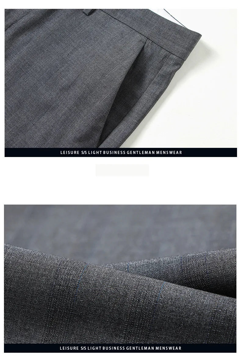 Men Striped Business Shorts