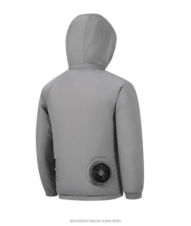 Men Cooling Fan USB Cotton Jacket