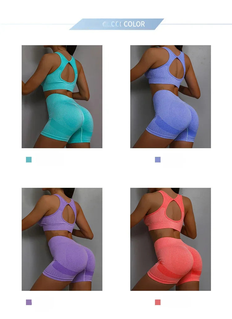 Women Fitness Vest & Shorts Set