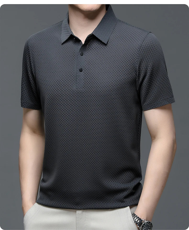 Men Ice Silk Polo Shirt
