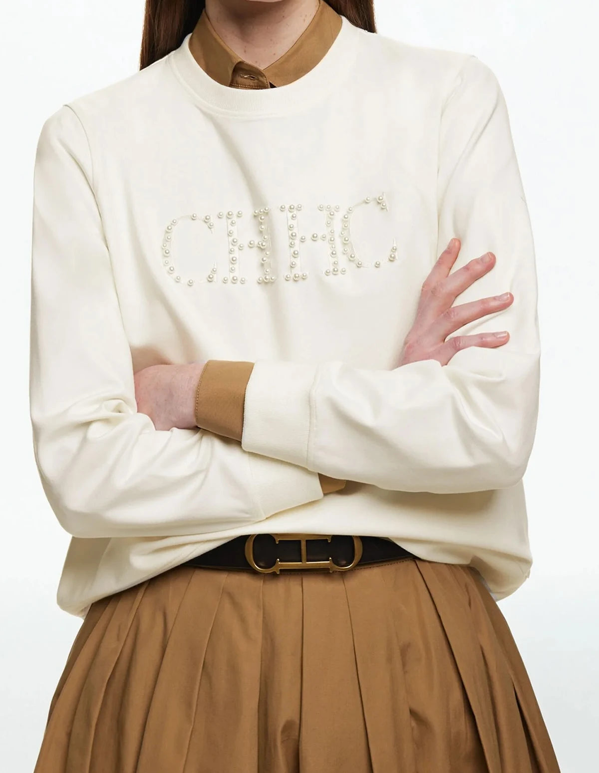 Pearl Embroidered Hoodie