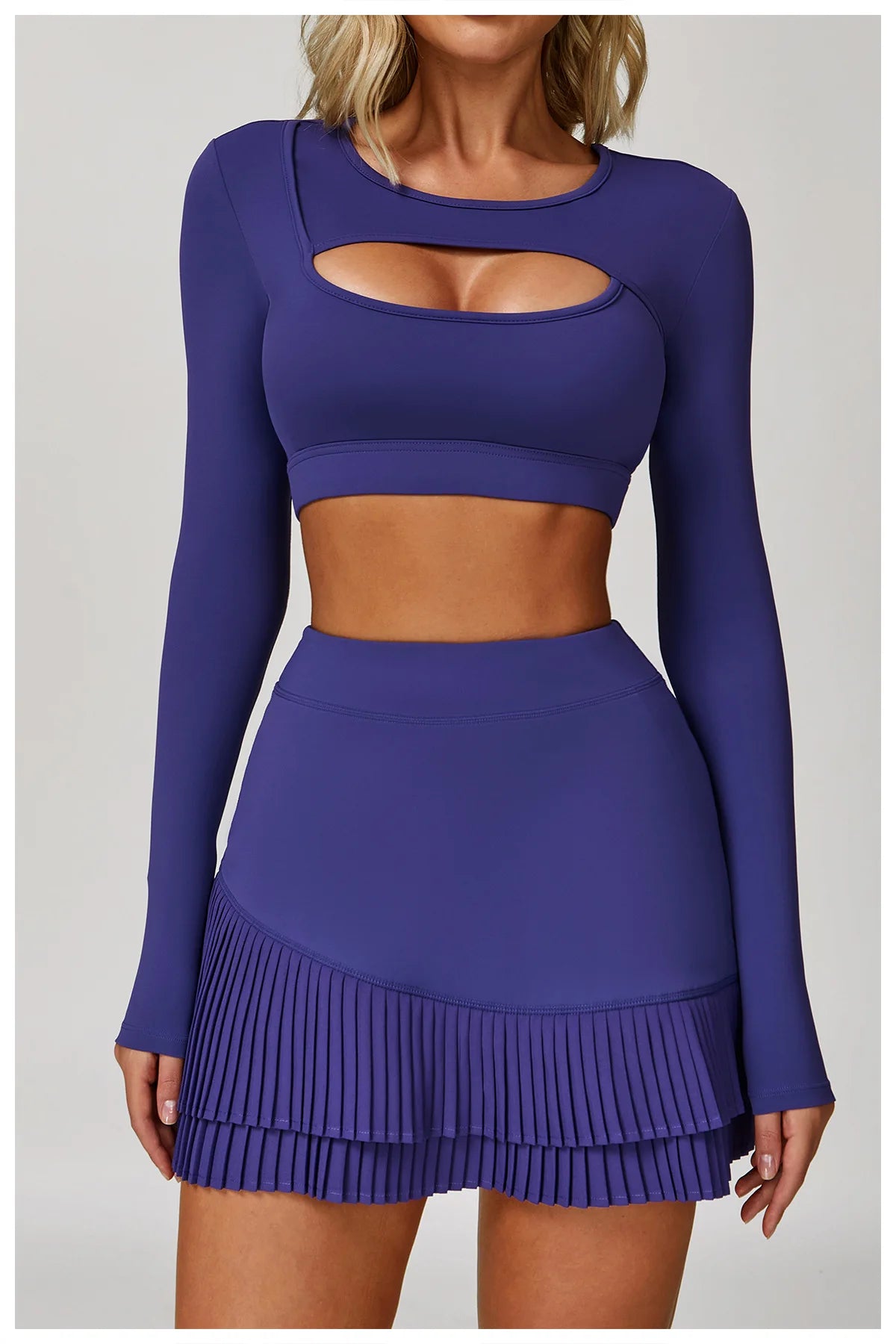 Women's Hollow Out Long Sleeve Yoga Shirt – Gym Workout Running Top