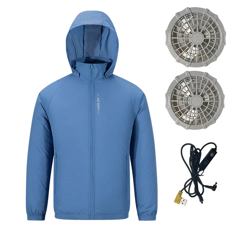Men Cooling Fan USB Cotton Jacket