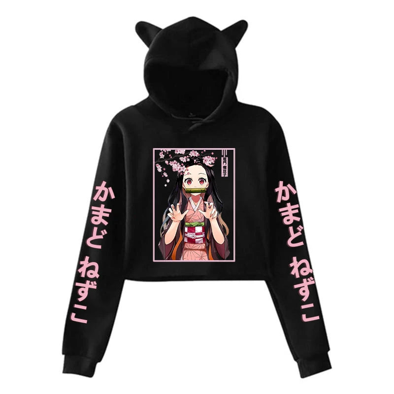 Nezuko Cat Ear Hoodie