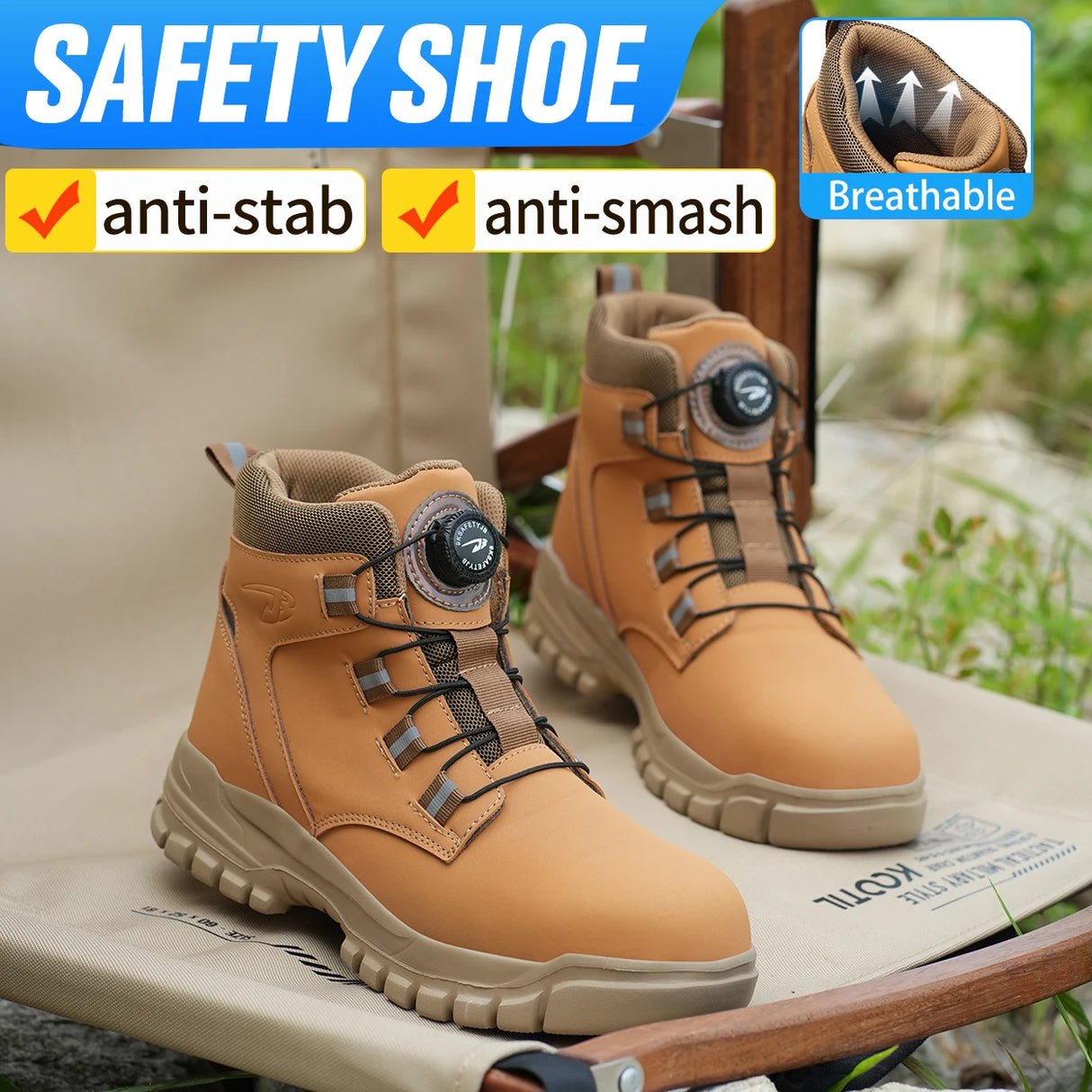 Men Waterproof Indestructible Safety Work Boots