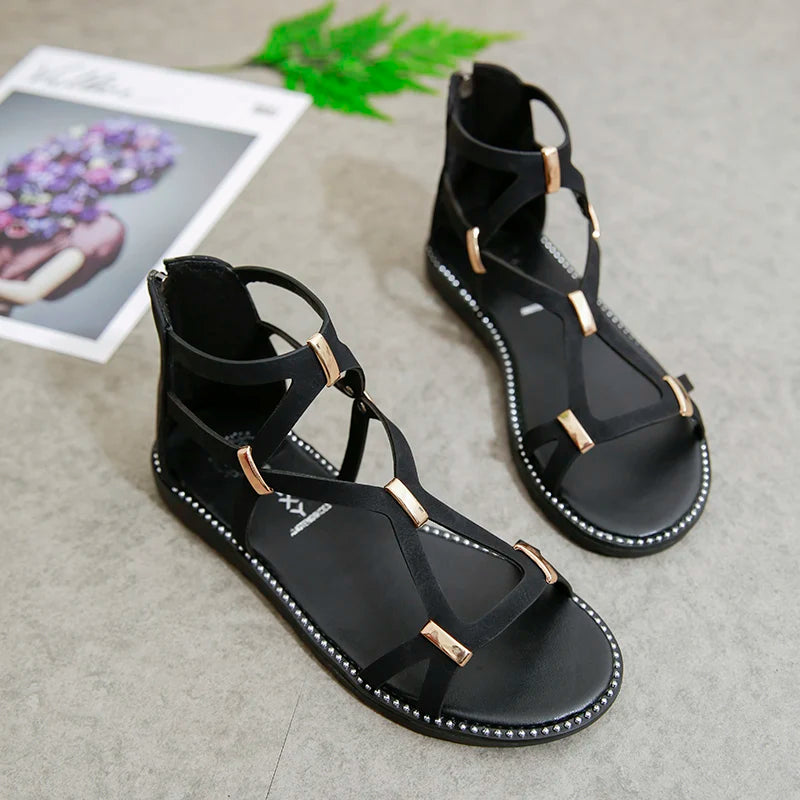 Women Soft Sole Flat Sandals Lightweight Shoes