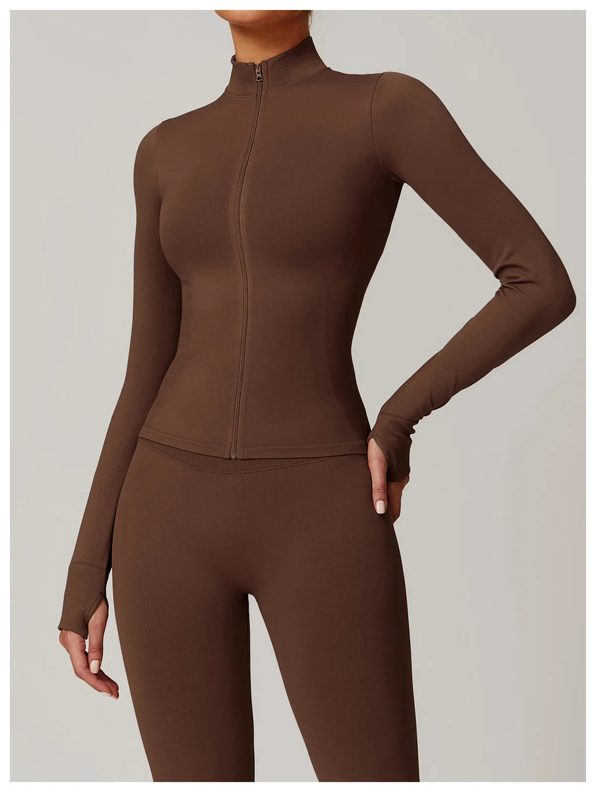 Seamless Women's Long Sleeve Yoga Jacket – Windproof Running Sports Top