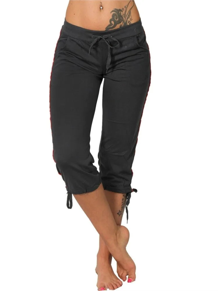 Women Pocket Mid-Rise Cropped Leggings