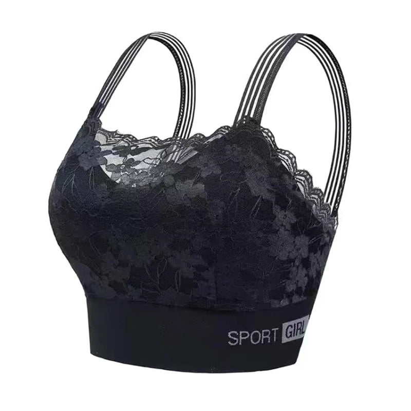 Seamless Lace Sports Bra