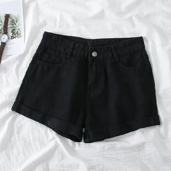 EaseEdge™ – Loose High Waist Denim Shorts 2025 (Chic, Flowy & Cool-Weather Friendly)