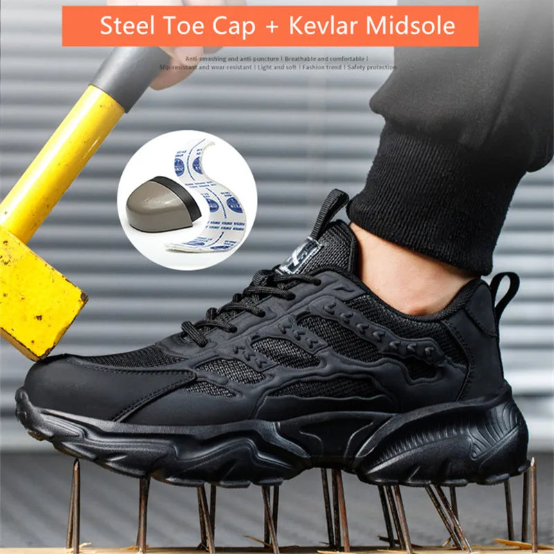 Women Safety Shoes Protective Security Sneakers