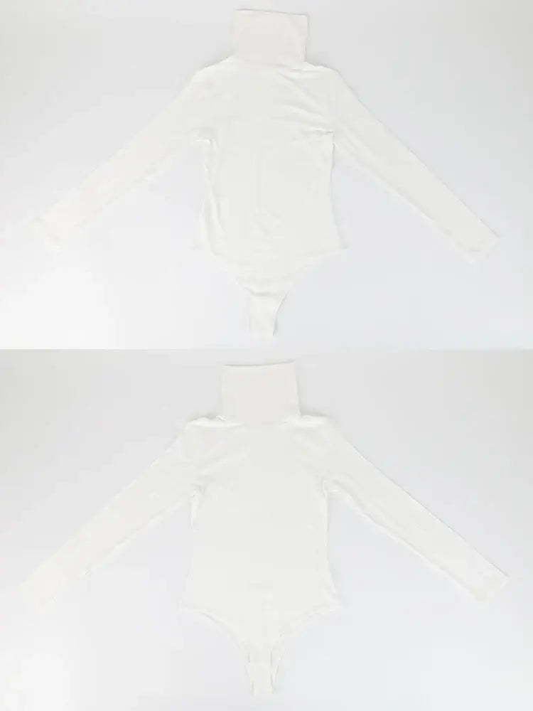 Women High Neck Long Sleeve Bodysuit