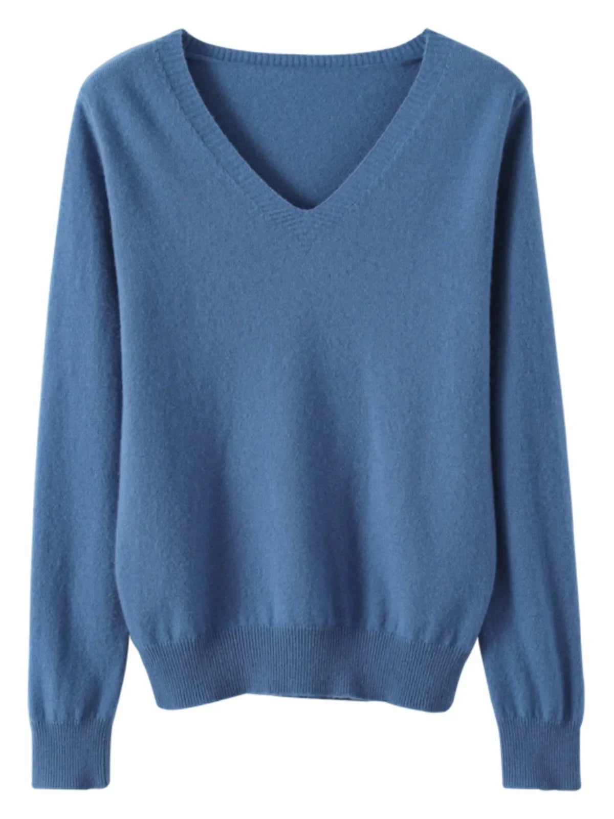 Women Slim Fit V-Neck Sweater