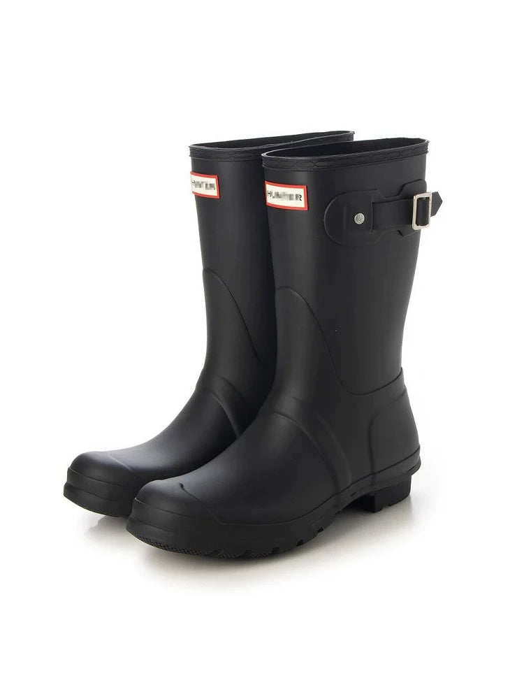 Women Mid Calf Boots Embroidered Leather