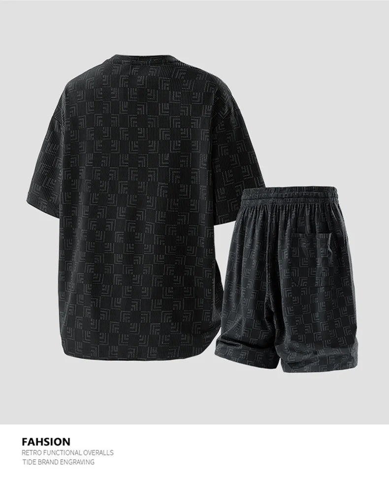 Men’s Plus Size Summer Tracksuit Set