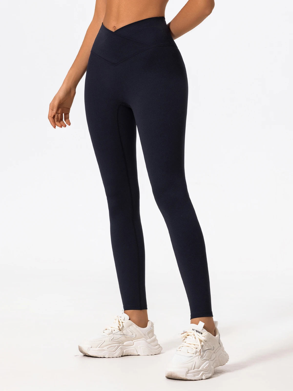 Hearuisavy Cross Waist Push-Up Yoga Leggings – High Waist Gym Pants