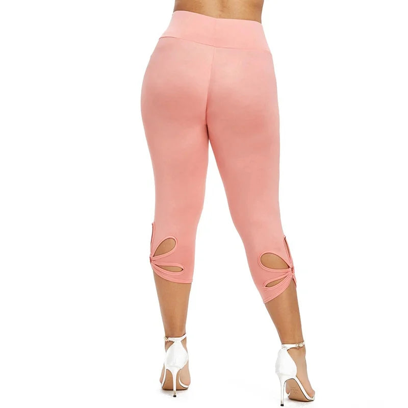 Women Plus Size Seamless Capri Leggings