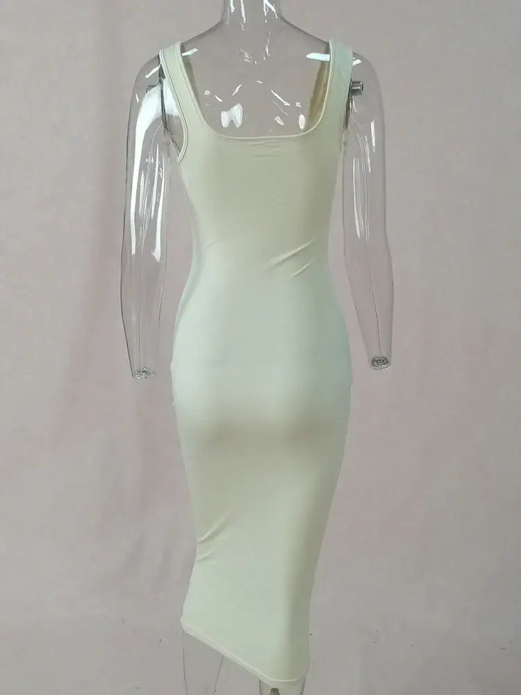 New Sleeveless Full Length Wrapped Women's Dresses