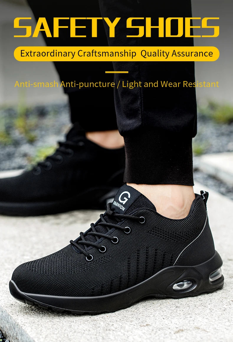Unisex Breathable Steel Toe Safety Shoes