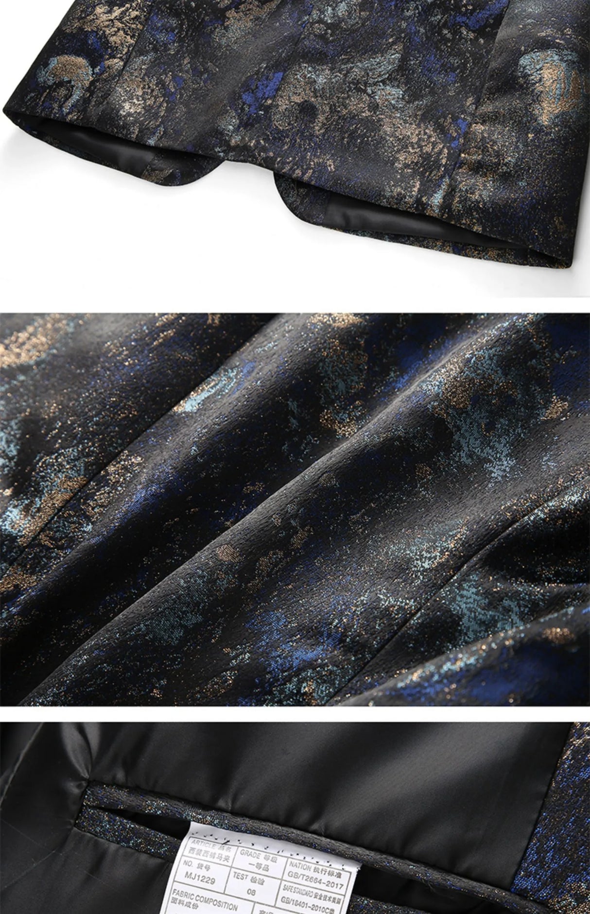 Men's Plus Size Floral Smoking Jacket