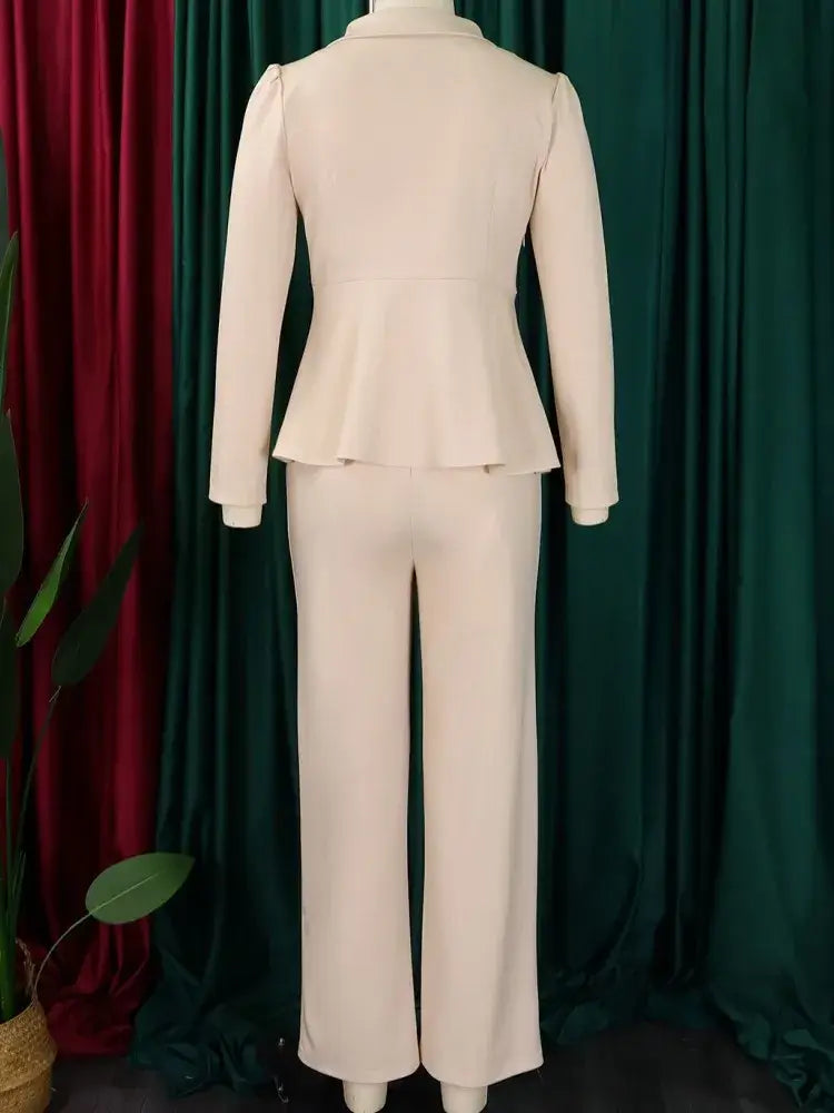 Women Plus Size Long Sleeve Pants Set