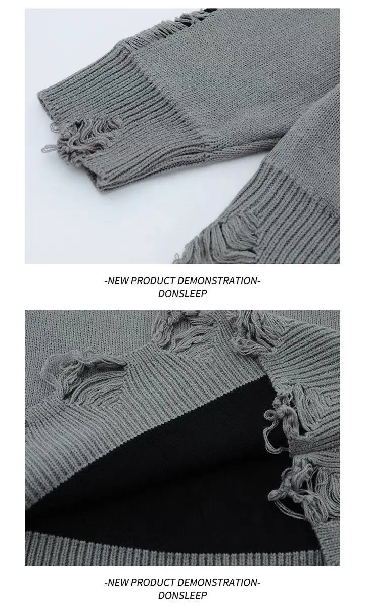 Unisex Hollow Hole Street Sweater