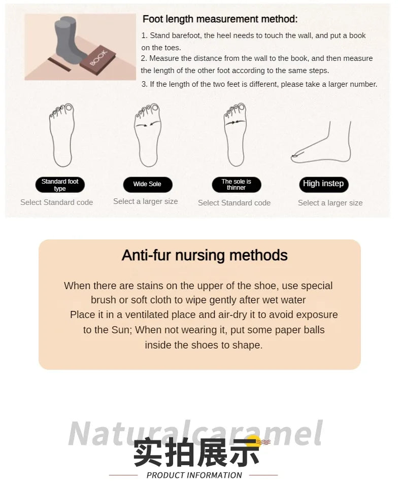 Women Snow Ankle Boots – Anti-Slip Plush Leather Winter Footwear