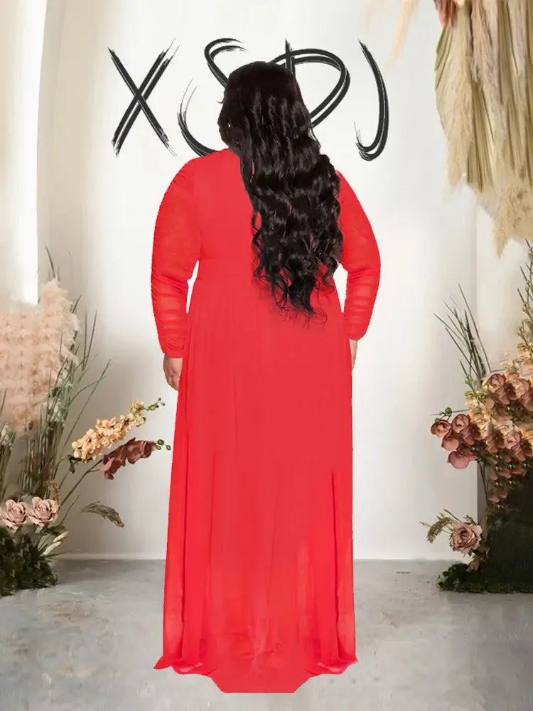 Women Mesh Lace Sleeve Pants Set