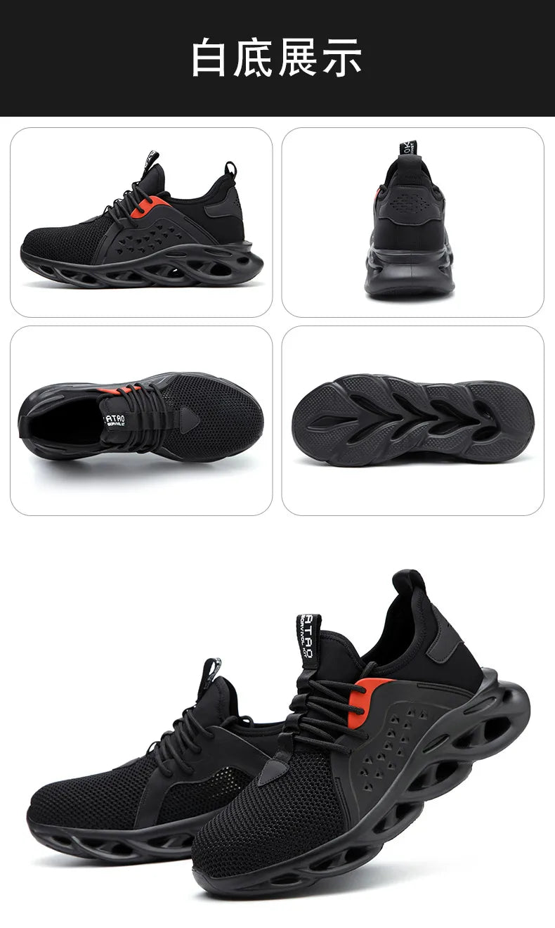 Women Safety Shoes Large Size Steel Toe Sneakers