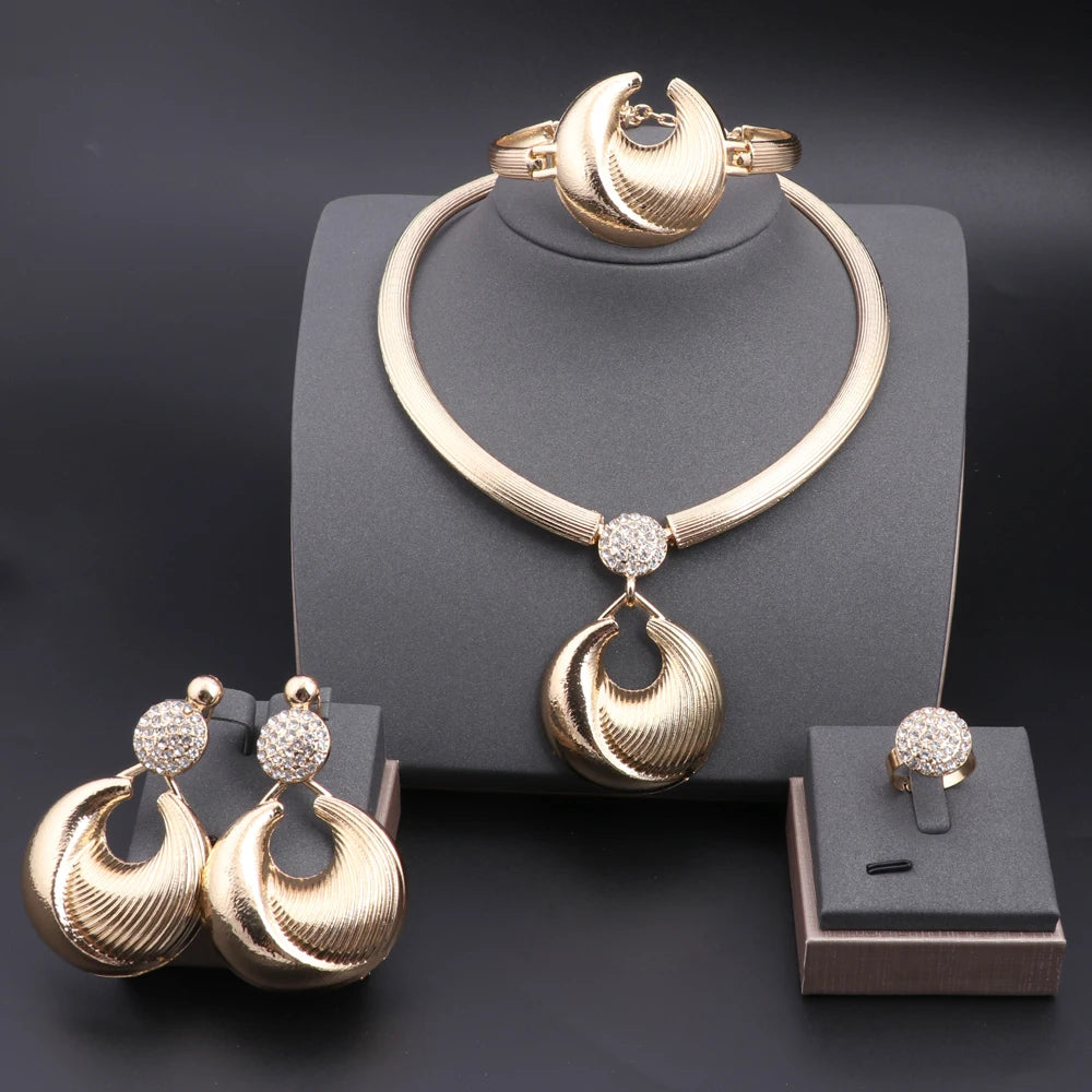 Dubai Silver Plated Luxury Jewelry Set