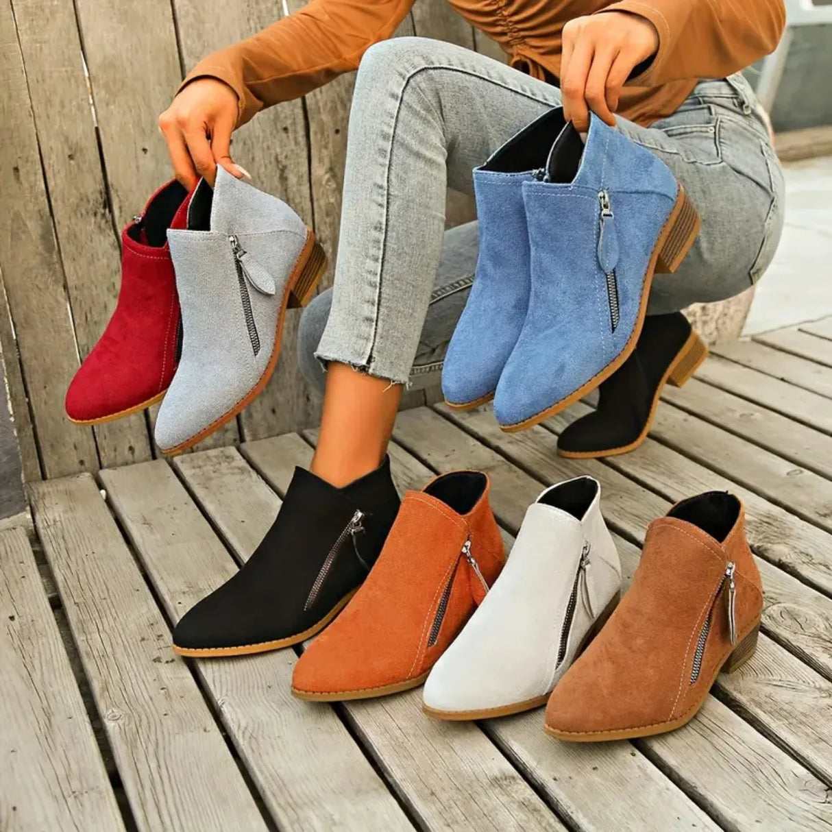 Women Ankle Boots Platform High Heels