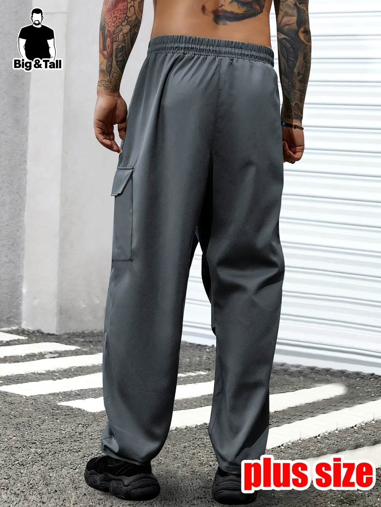 Men's Plus Size Cargo Pants – Multi Pocket