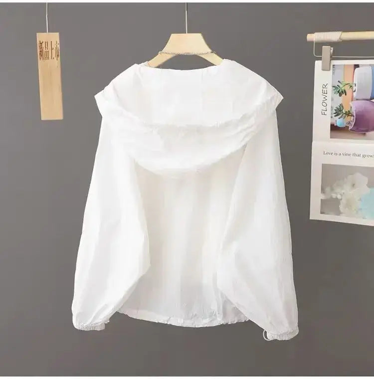 Women Lightweight Hooded Windbreaker