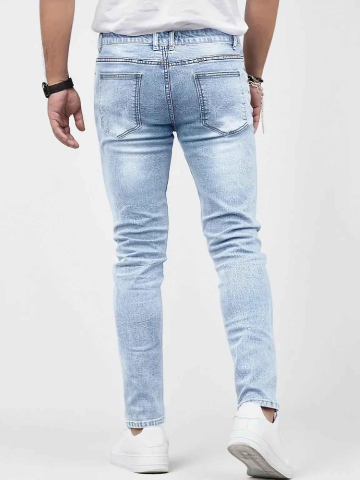 Men Distressed Slim Jeans
