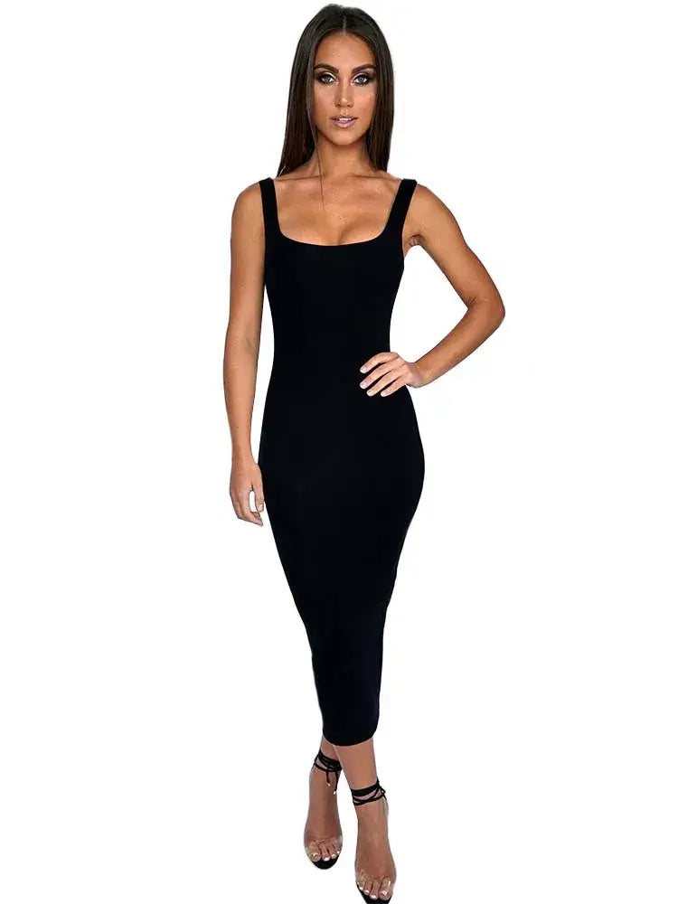 New Sleeveless Full Length Wrapped Women's Dresses
