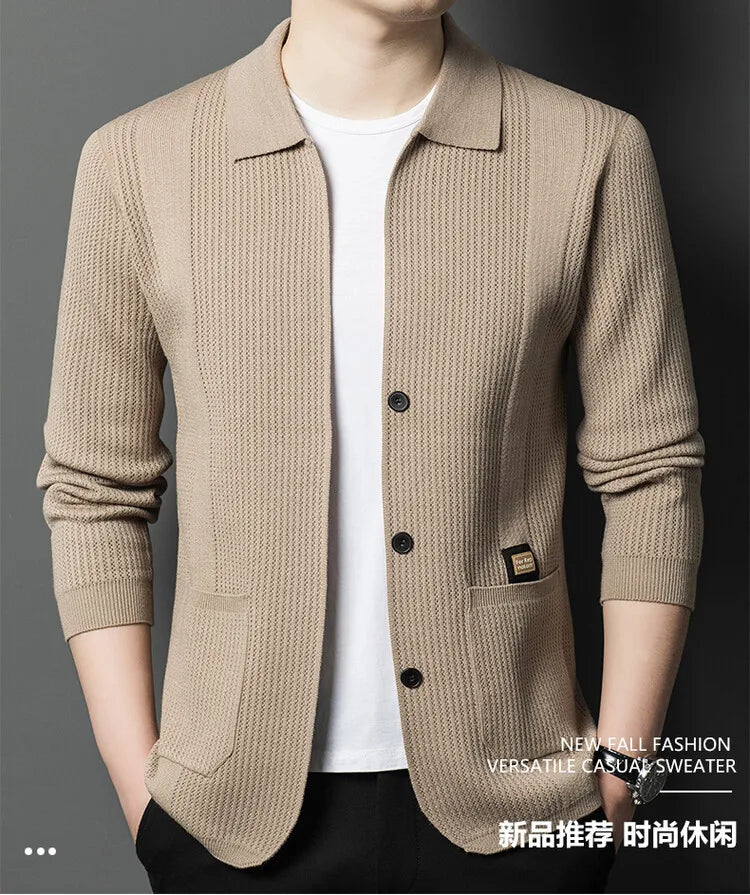 Men V-Neck Cardigan Sweater