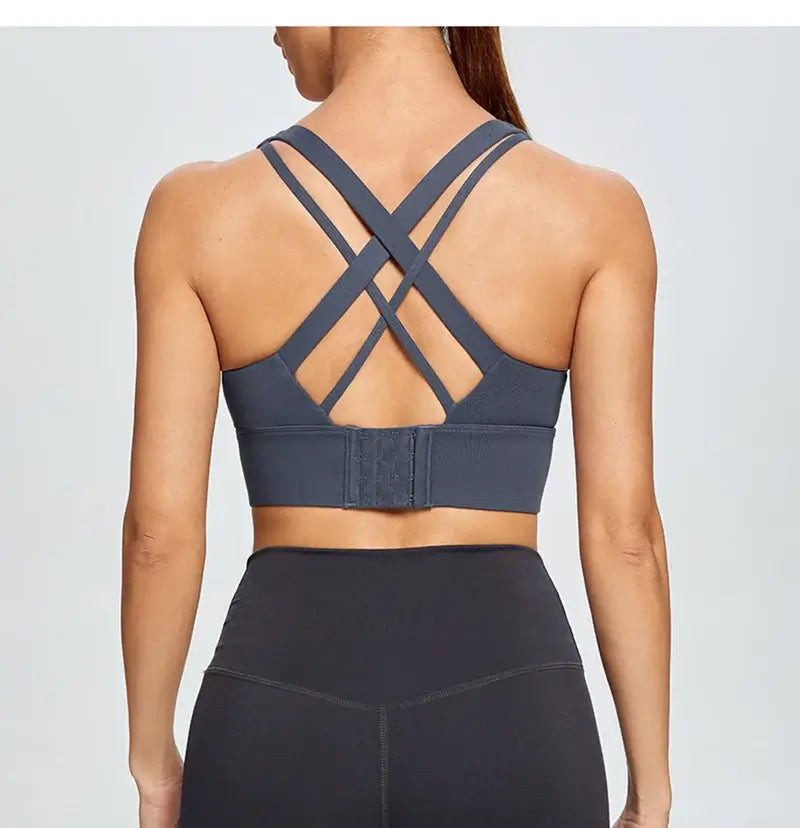 Women Cross Back Sports Bra Plus Size