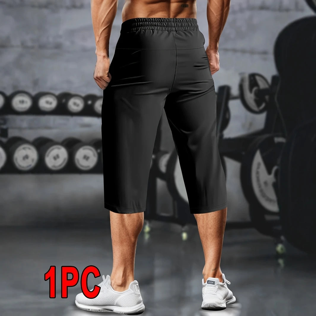 Men Cropped Athletic Pants