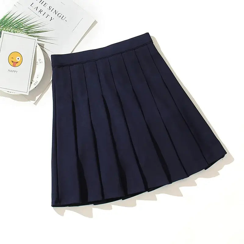 Women Harajuku Pleated Uniform Skirt