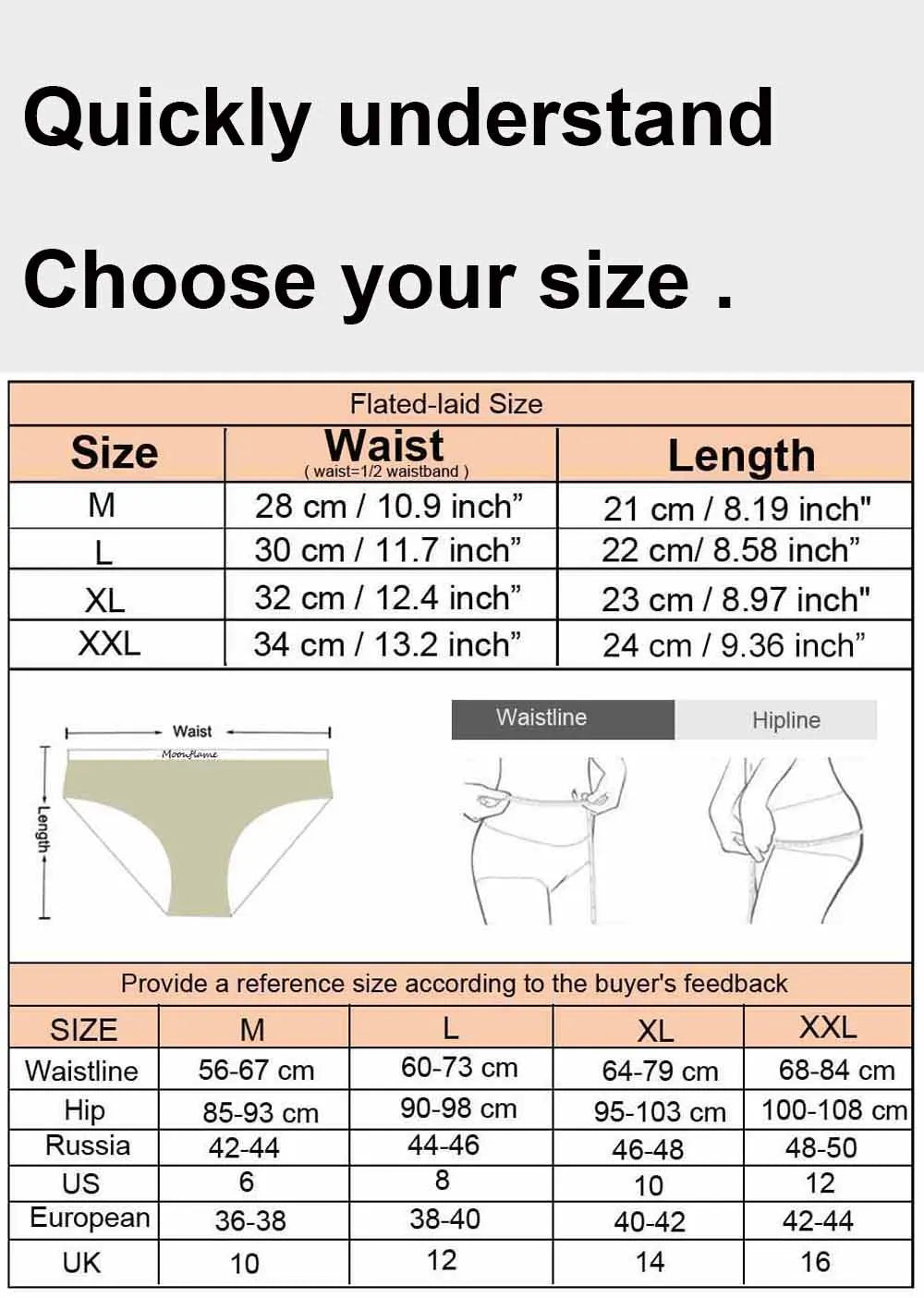 Women 3D Peach Bottom Briefs