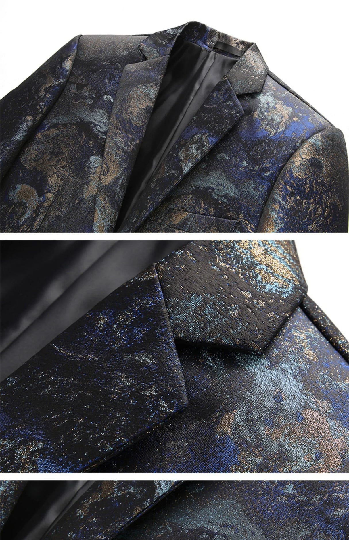 Men's Plus Size Floral Smoking Jacket