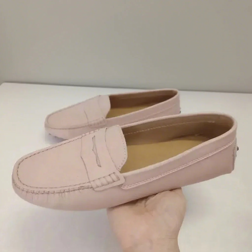 Women Flats 2025 Genuine Leather Slip-On Loafers