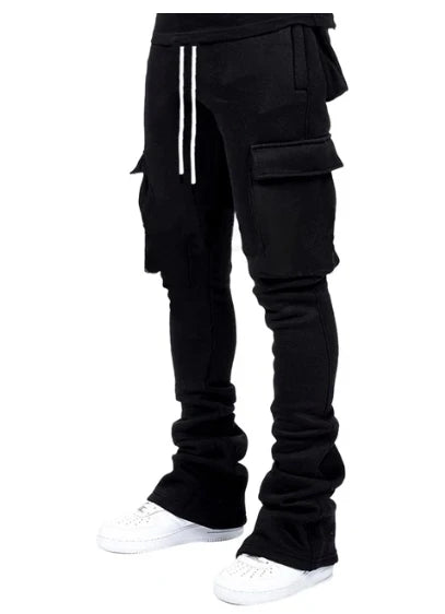 Men's Plus Size Stacked Cargo Pants – Fleece Streetwear