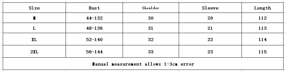 Size chart for Polka Dot Korean Maternity Dress: bust, shoulder, sleeve, and length measurements.