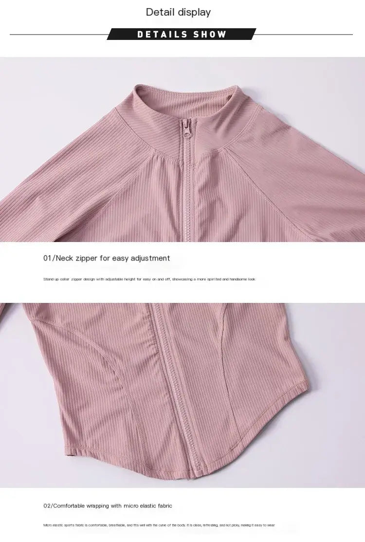 Women Textured Long Sleeve Running Jacket