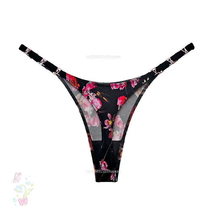 Women Breathable Lace Tangas