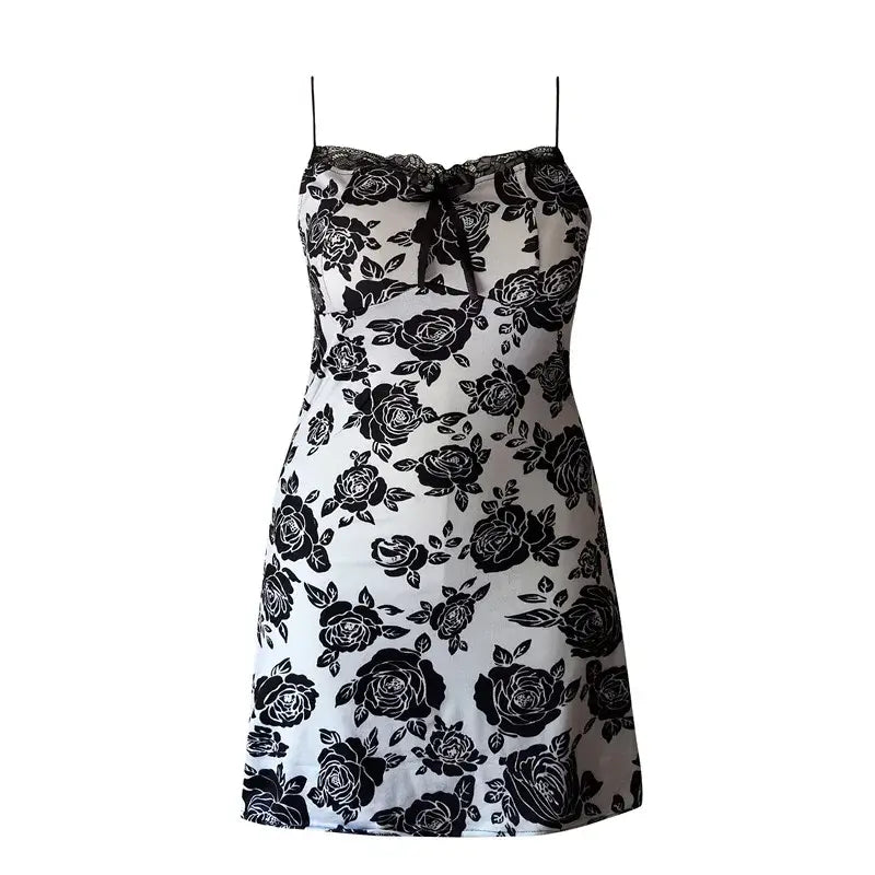 Women Extra Size Lace Suspender Nightdress Loungewear