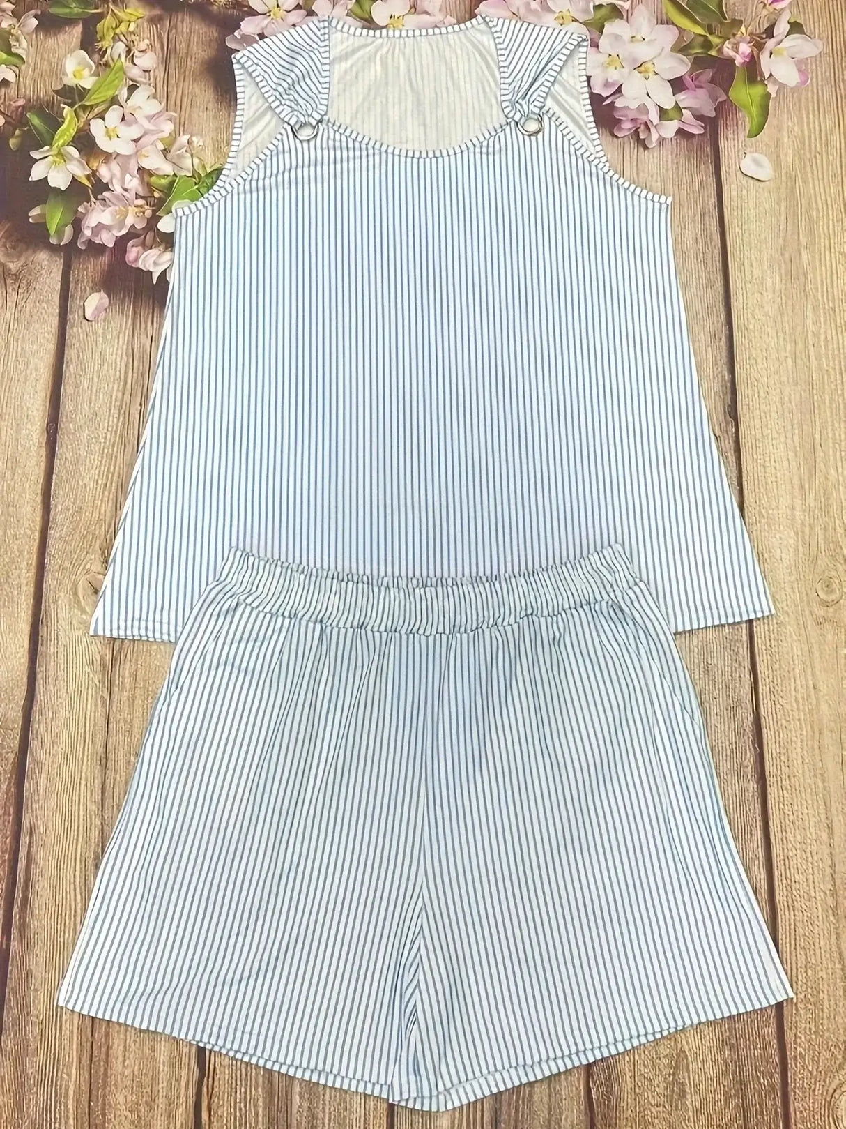 Women Plus Size Summer Striped Suit